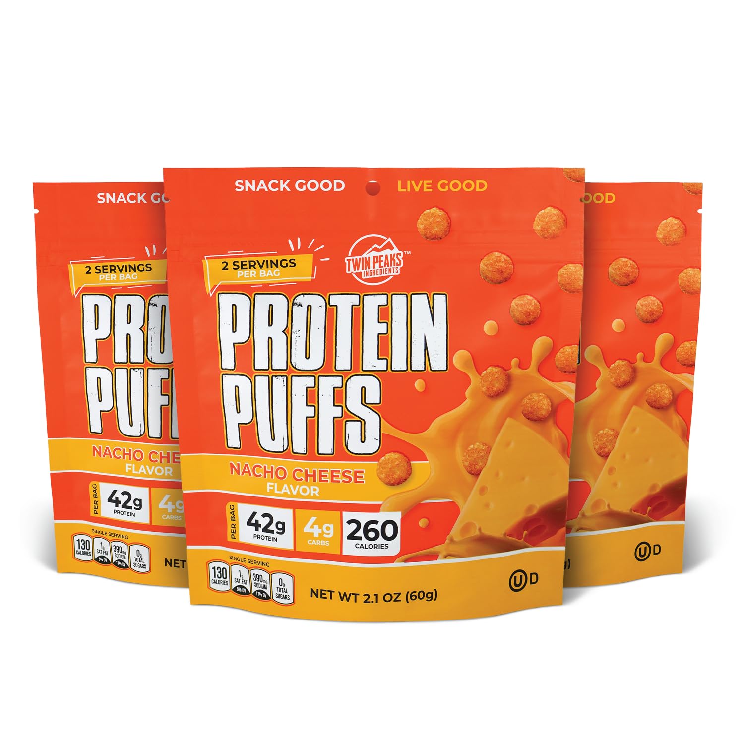 Twin Peaks Protein Puffs – High-Protein Keto Snack