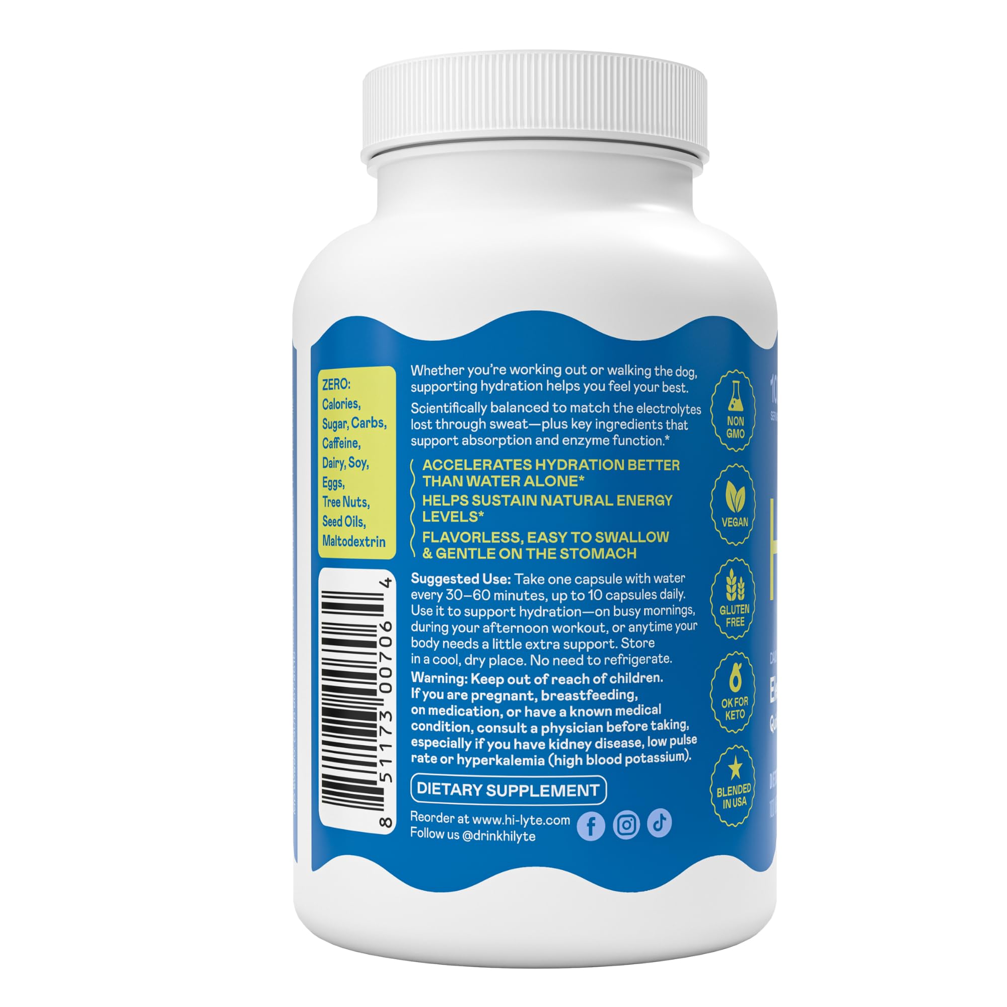 Hi-Lyte Electrolyte Capsules | Daily Hydration

