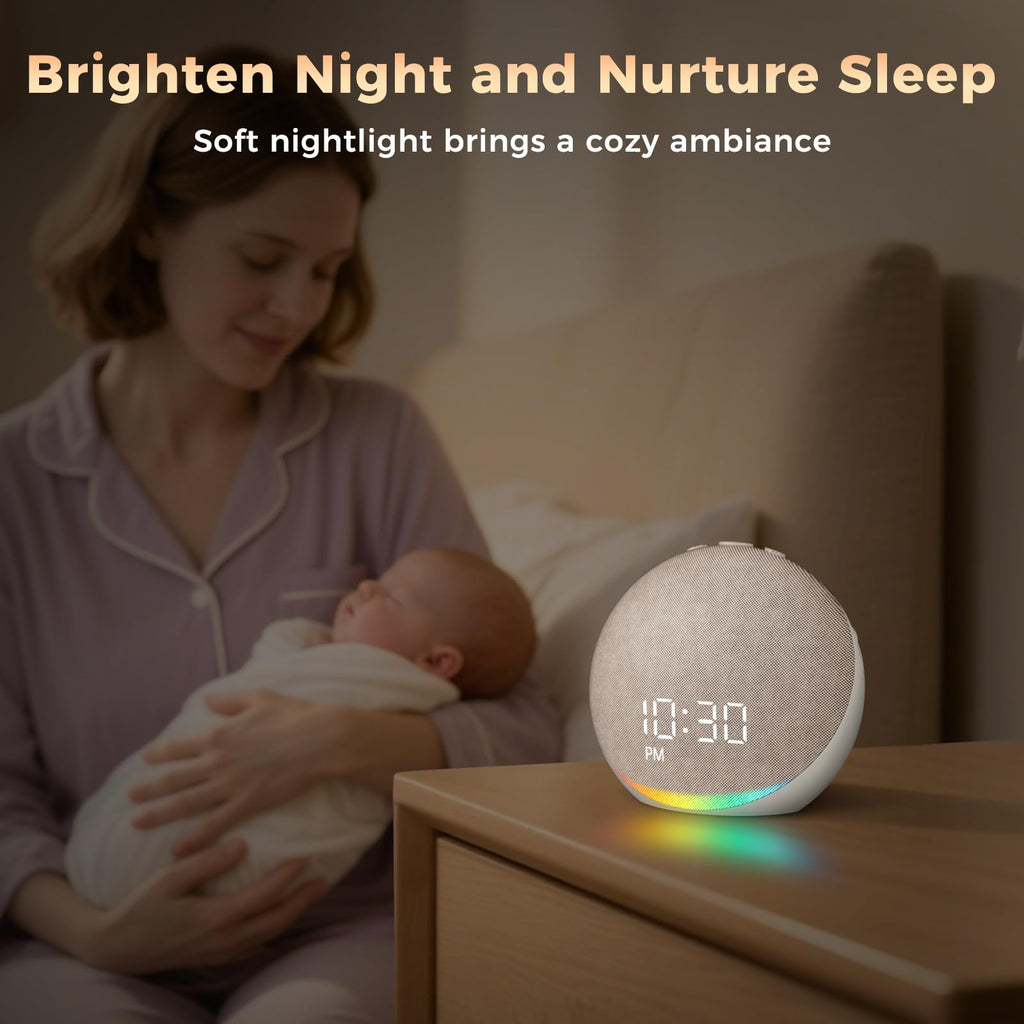Sound Machine Alarm Clock with 25 Sleep Sounds | Bluetooth Speaker

