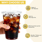 Clear Plastic Cups with Lids & Straws – Heavy Duty PET

