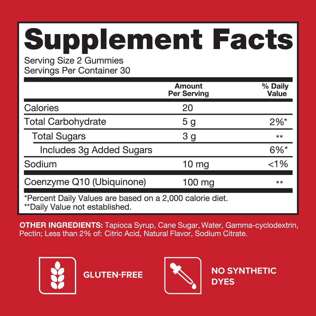 Qunol CoQ10 Gummies 100mg Ultra High Absorption

