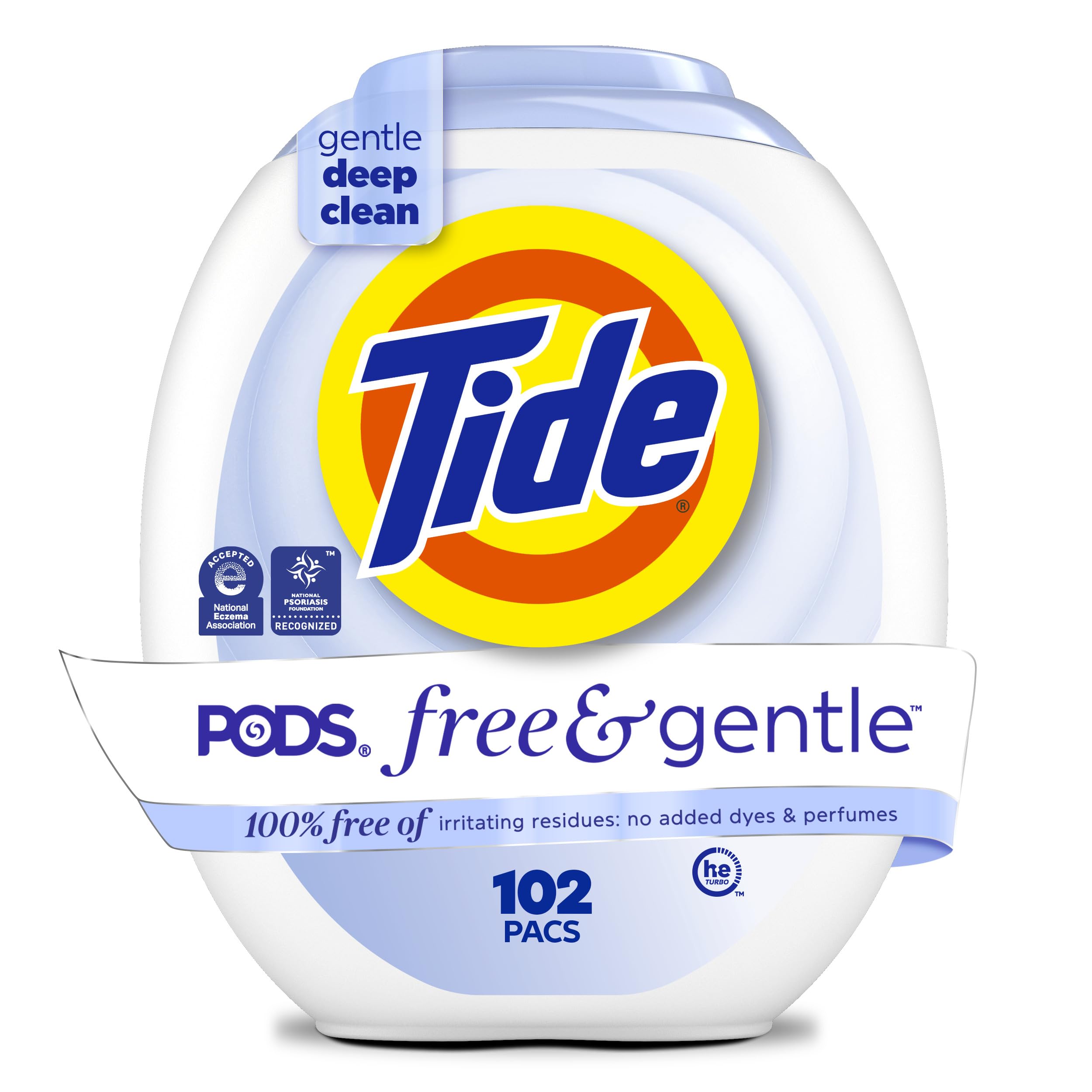 Tide PODS Free & Gentle Laundry Detergent Pods, Hypoallergenic