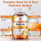Pumpkin Seed Oil with Saw Palmetto Softgels - 3500mg

