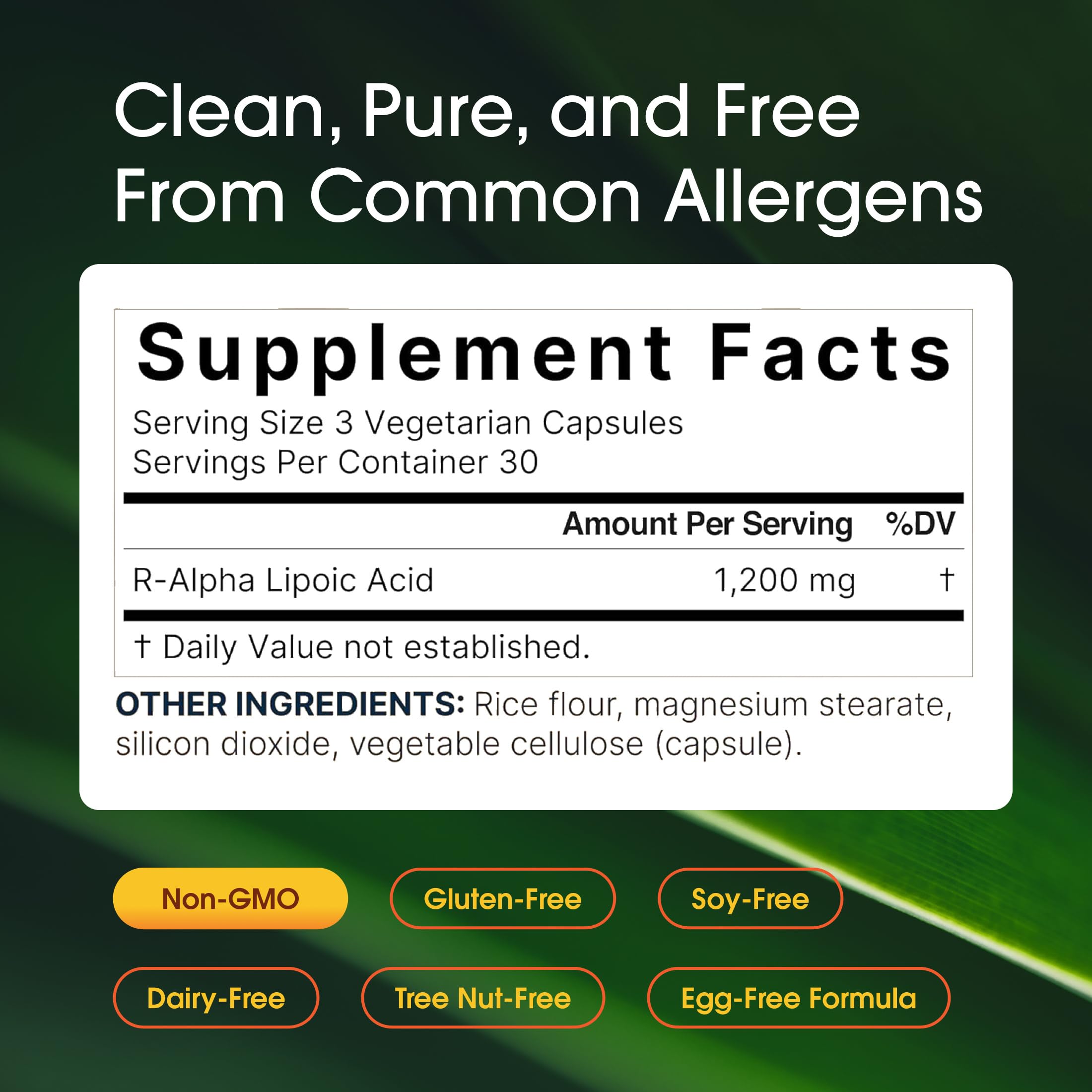 NatureBell R-Alpha Lipoic Acid | Stabilized R-Isomer

