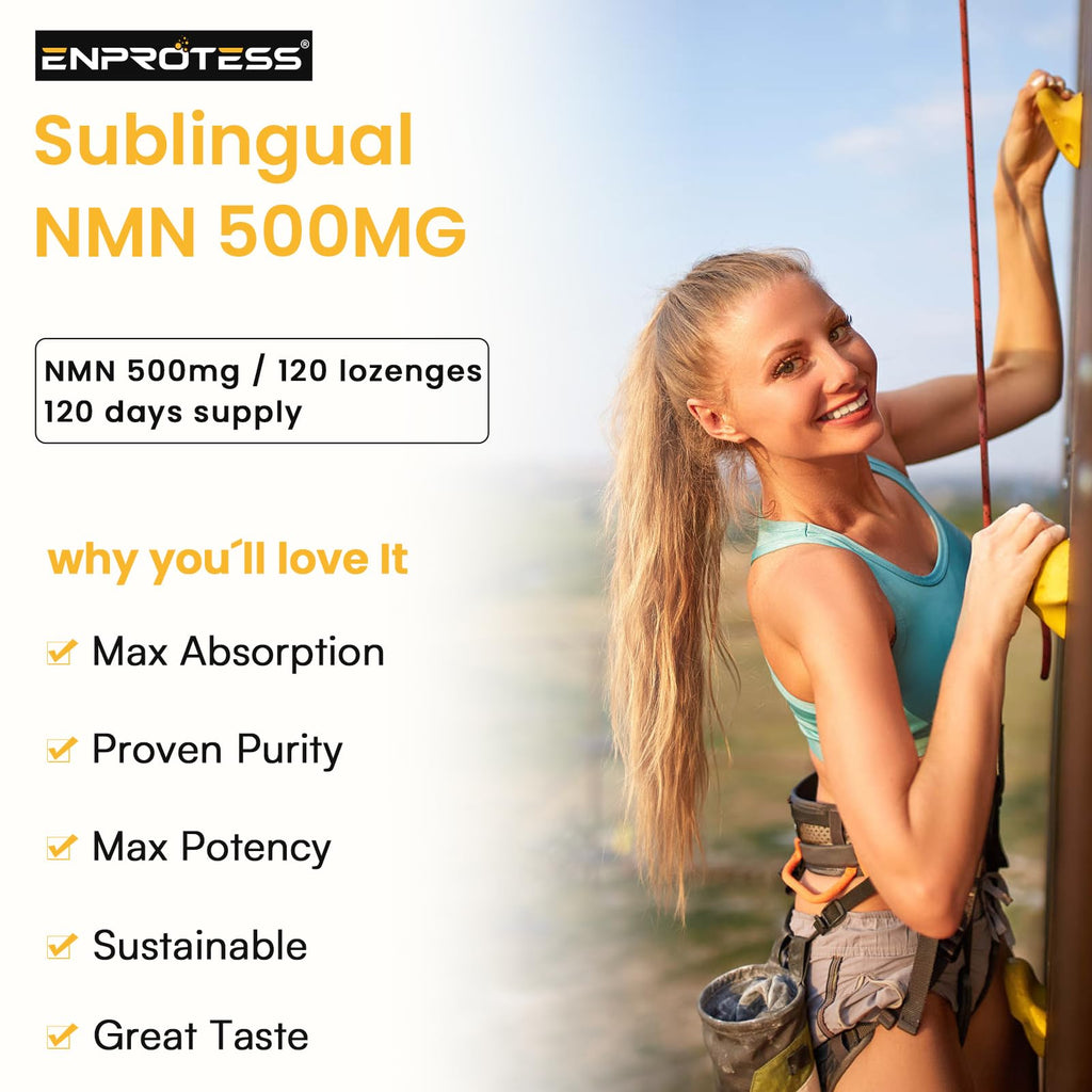 Enprotess Sublingual NMN 500mg Supplement | NAD Support

