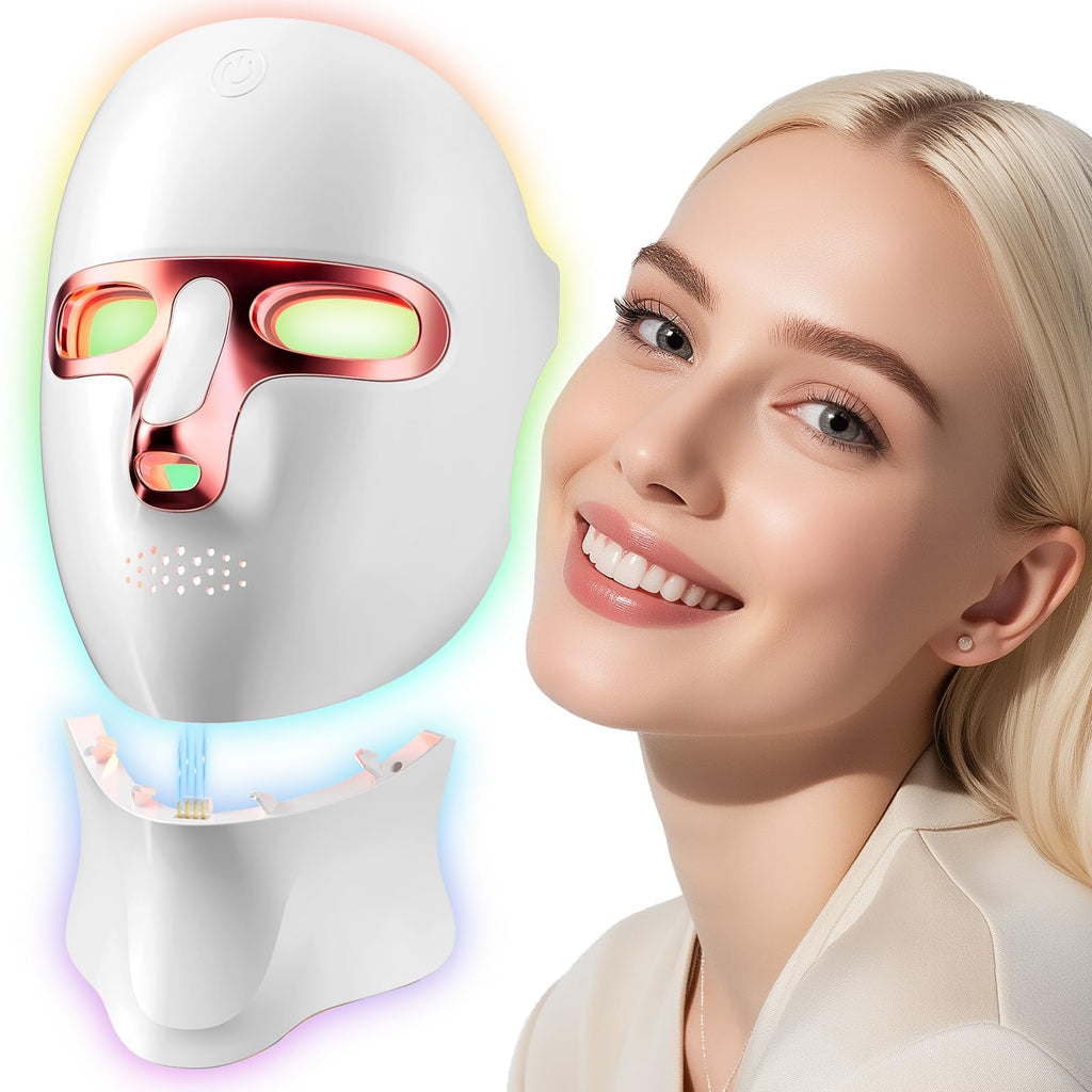 Red Light Therapy Face Mask - Cordless LED Light Therapy, USB-C Rechargeable