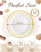 bUCLA Disposable Plates Premium Party Tableware

