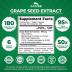 Zazzee Grape Seed Extract 50:1 | 95% Polyphenols | Vegan

