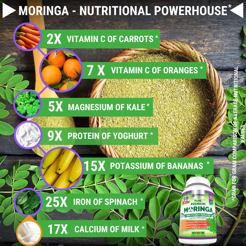FRESH HEALTHCARE Moringa Supplement | Energy & Immunity

