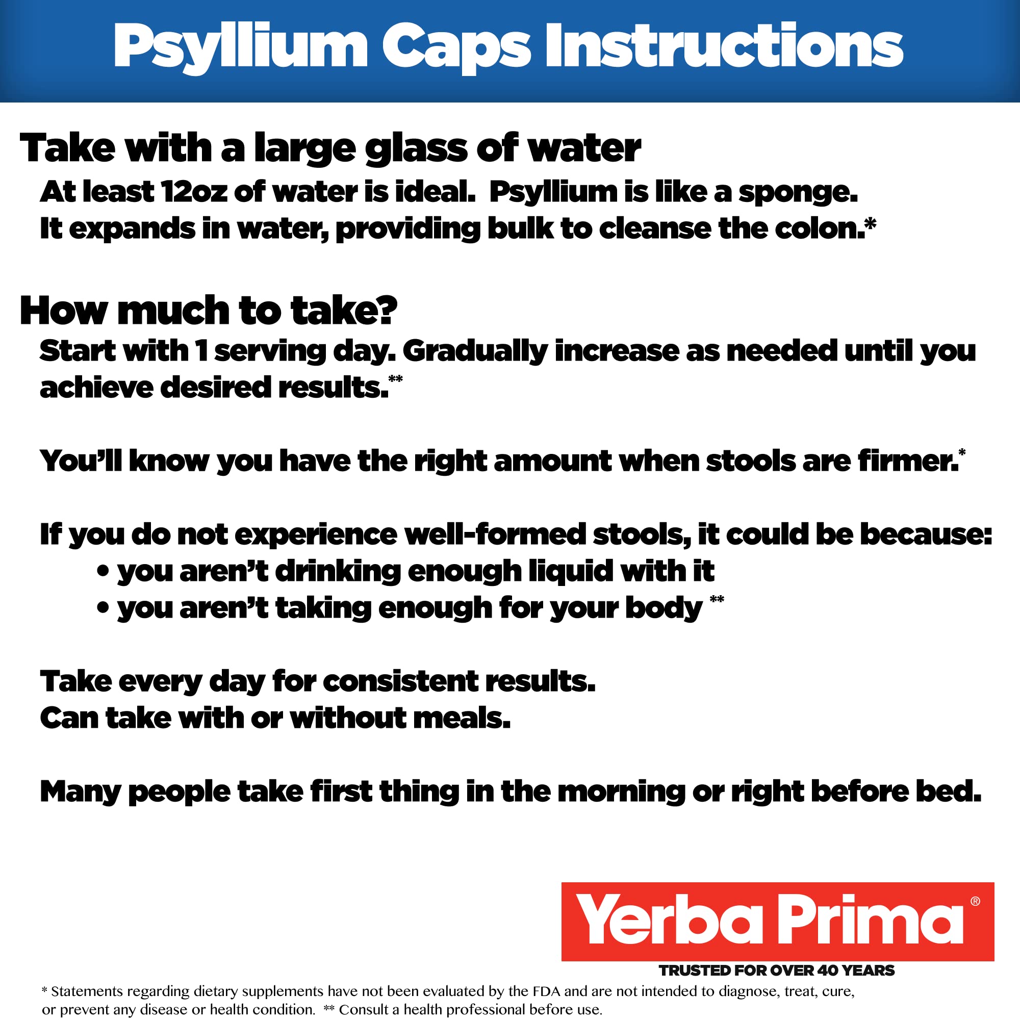 Yerba Prima Psyllium Husk Capsules - Natural Fiber

