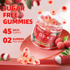 Vitamin D3 K2 Gummies Sugar Free for Bone & Immune Health

