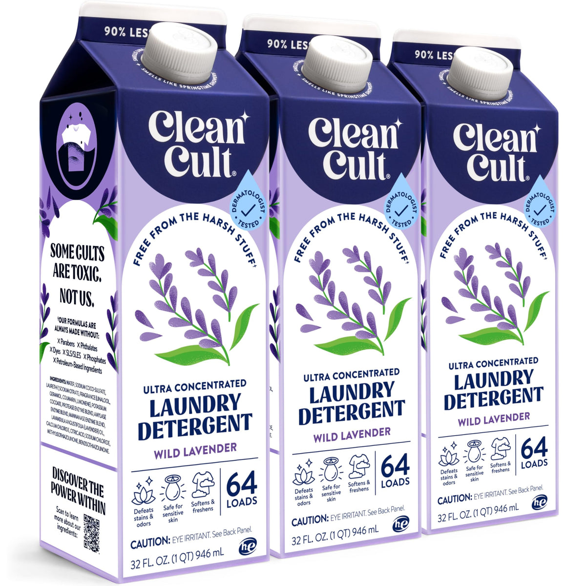 Ultra Concentrated Liquid Laundry Detergent Soap - Hypoallergenic, HE Compatible