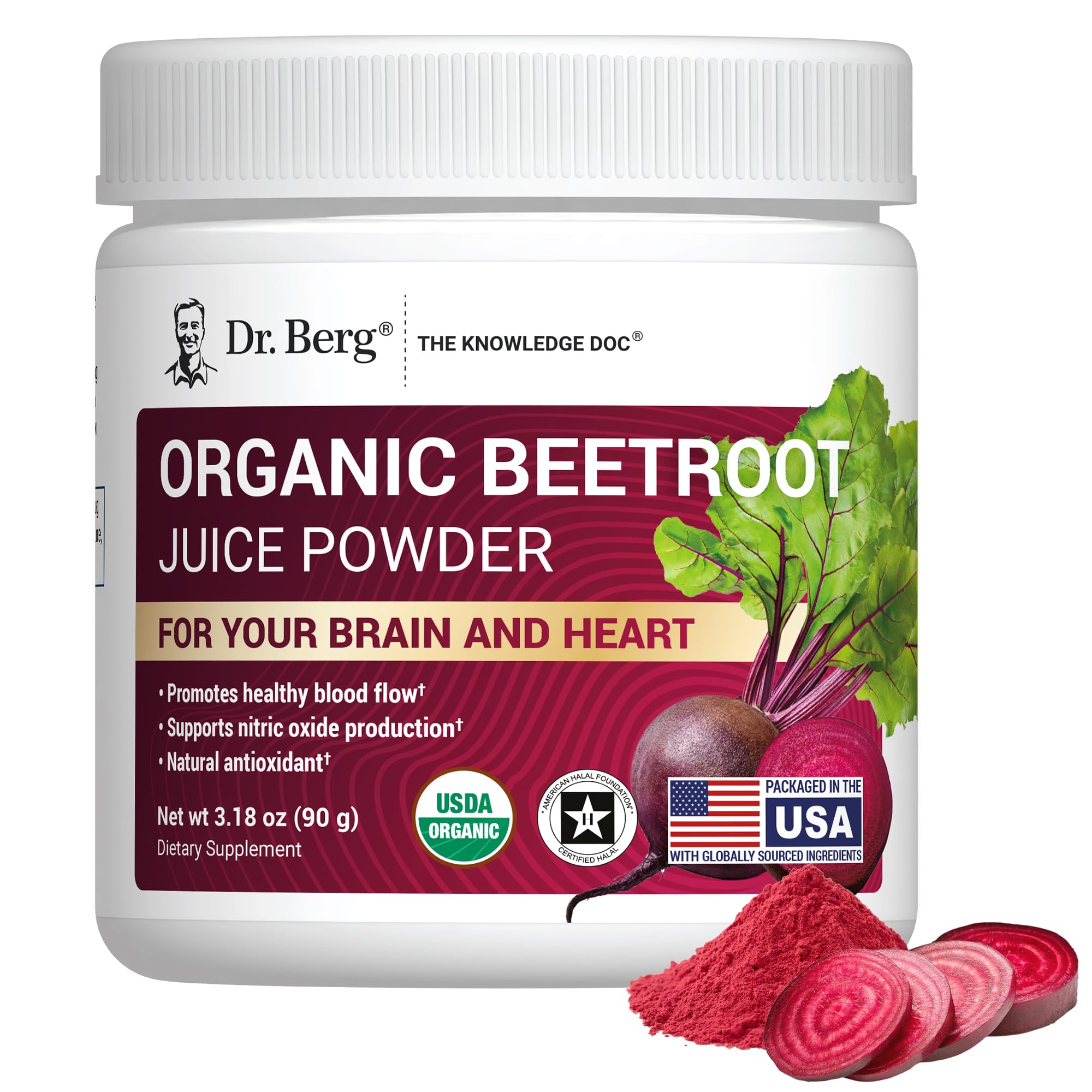 Dr. Berg Organic Beetroot Powder for Nitric Oxide

