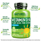 NATURELO Vitamin D3 2500 IU from Lichen for Immunity

