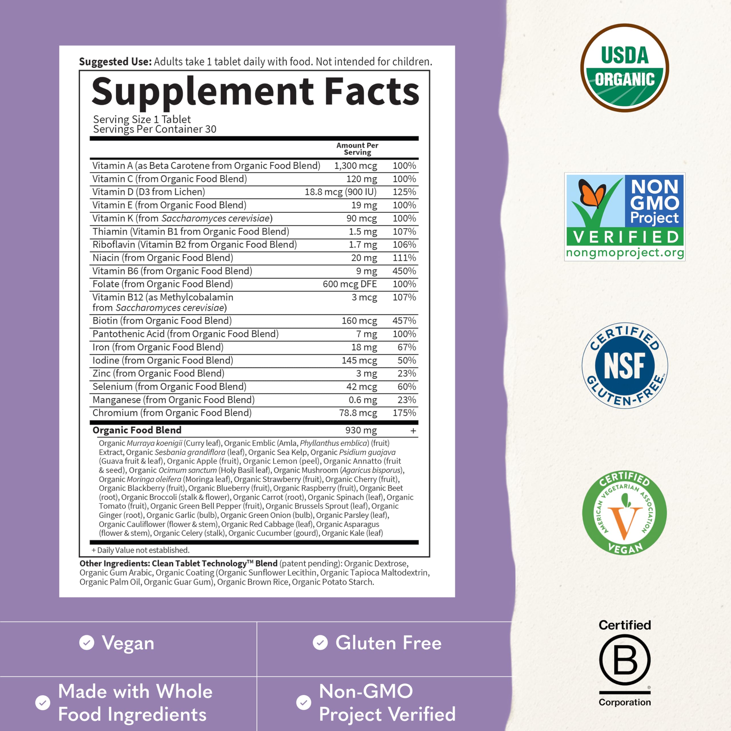 Garden of Life Mykind Prenatal Organic Multivitamin | Daily

