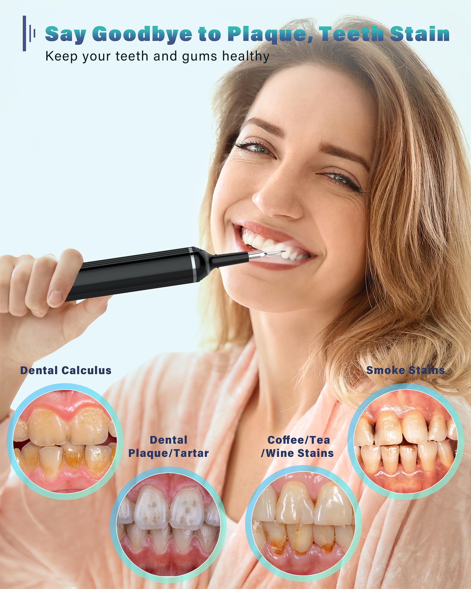 Tartar Remover for Teeth with LED Light - Dental Cleaner

