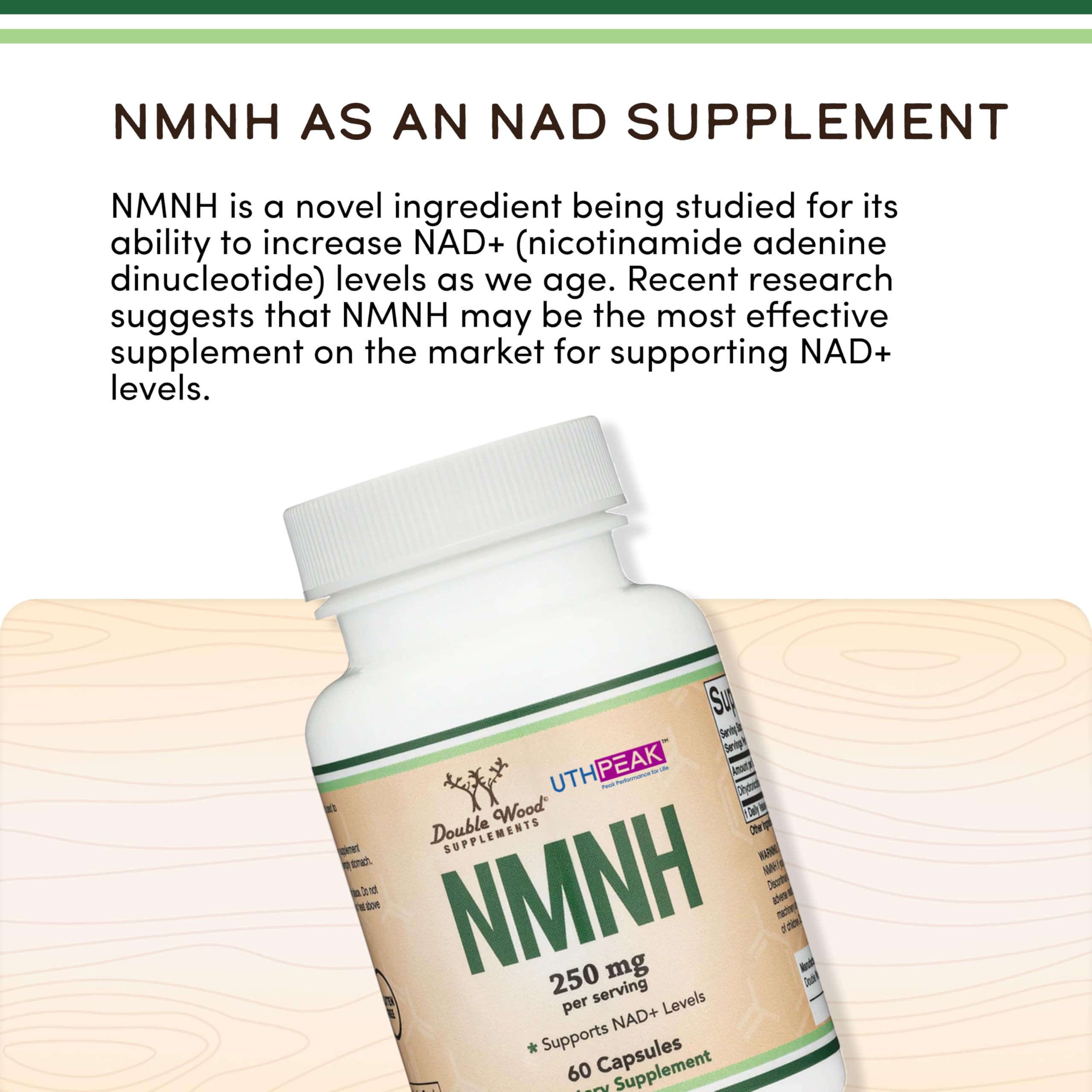 Double Wood NMNH NAD+ Booster Supplement


