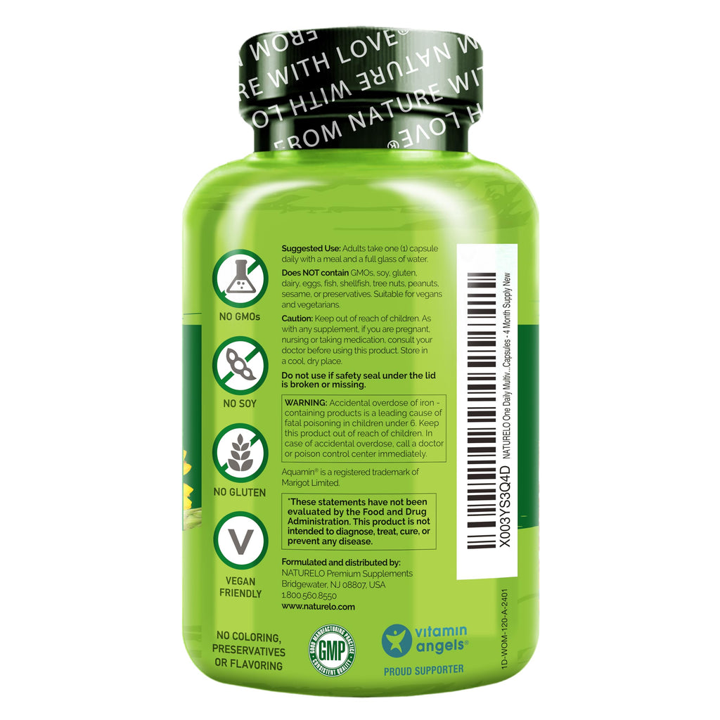 Naturelo Multivitamin for Women – One Daily, Vegan Non-GMO

