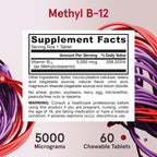 Jarrow Formulas Methyl B-12 5000 mcg Chewable Vitamin B12

