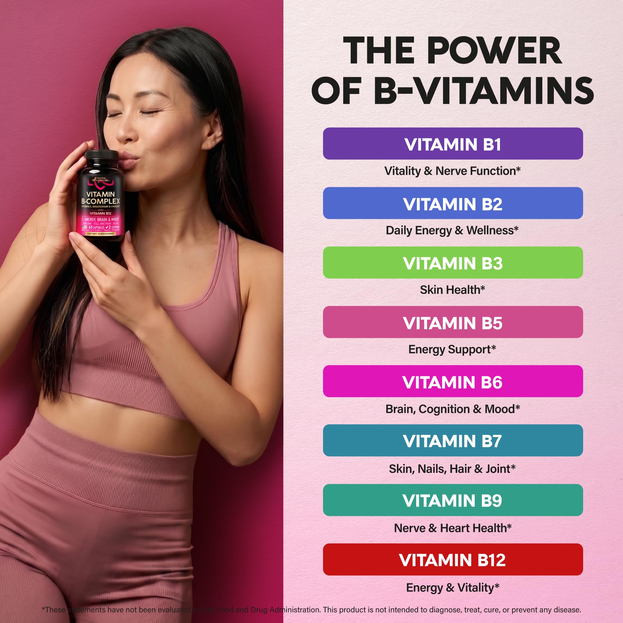 Vitamin B Complex for Men & Women | USA Made

