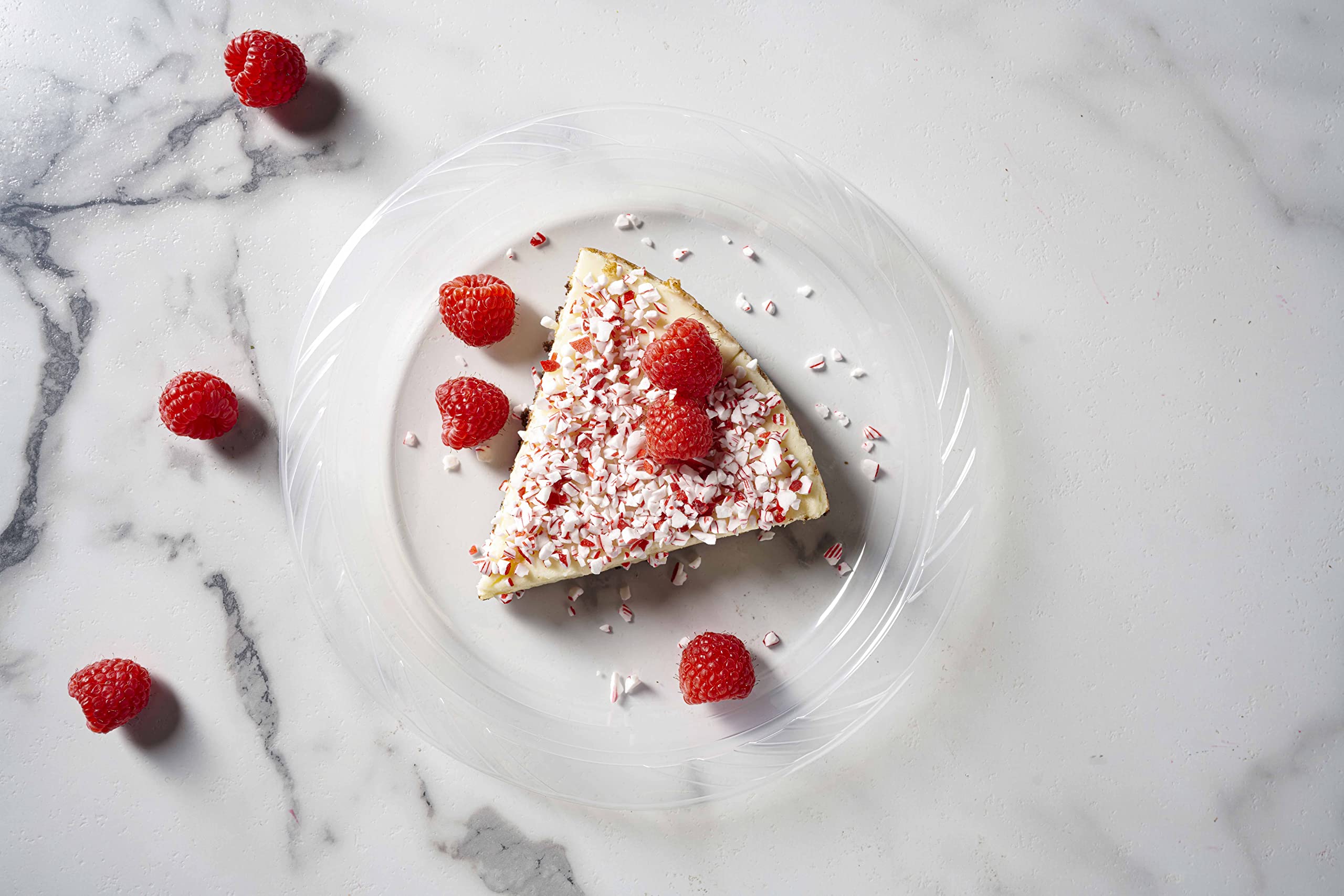 Munfix Clear Plastic Plates – Disposable Dessert Plates

