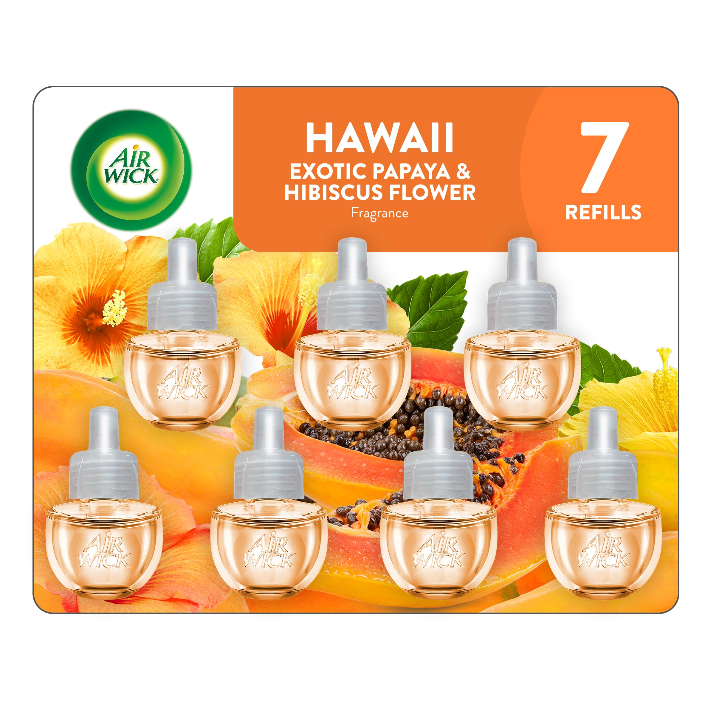 Air Wick Plug-In Scented Oil Refills Hawaii Papaya Hibiscus Flower Eco Friendly