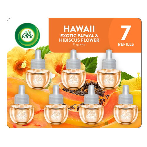 Air Wick Plug-In Scented Oil Refills Hawaii Papaya Hibiscus Flower Eco Friendly