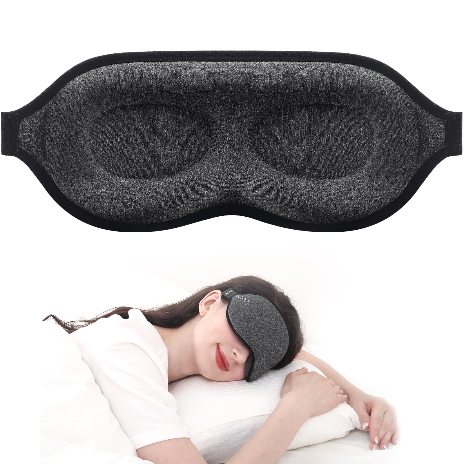 MZOO Luxury Sleep Mask 3D | Light Blocking & Comfort

