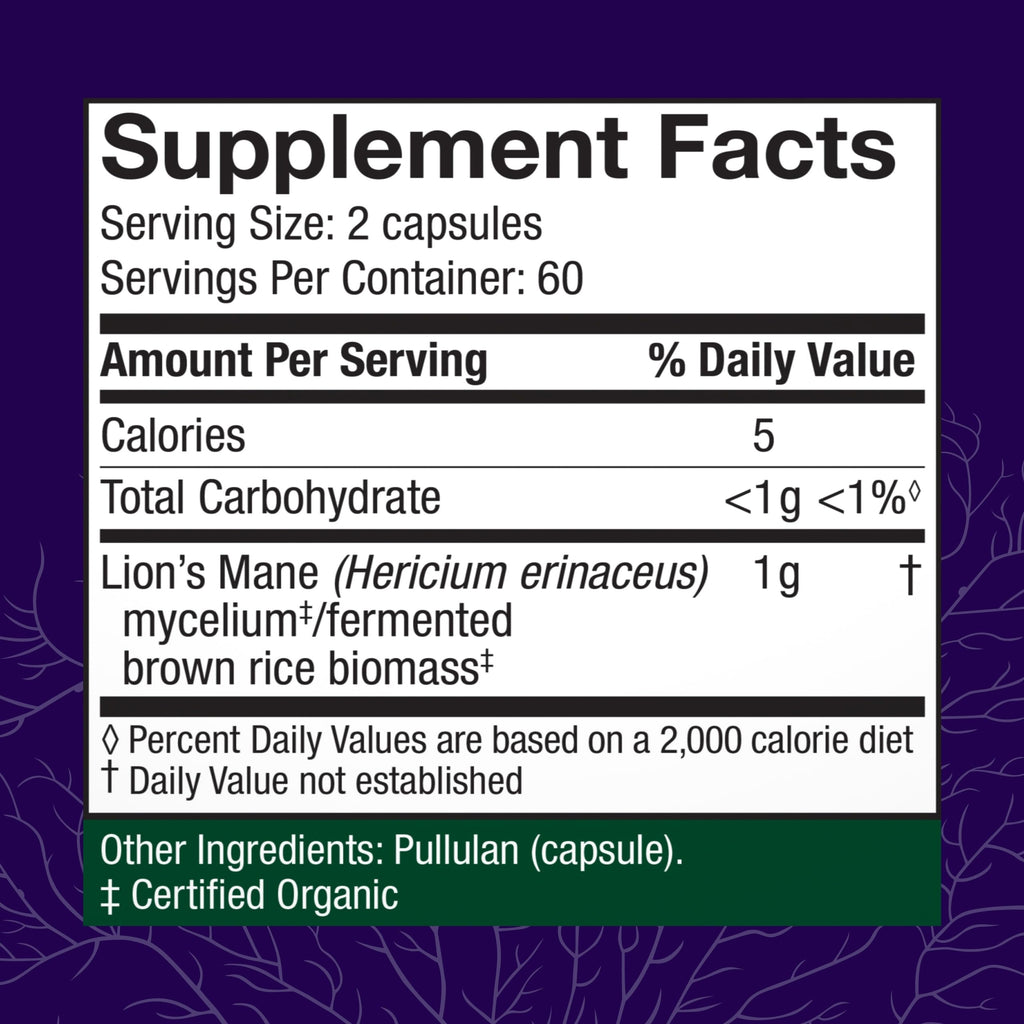 Host Defense Lion's Mane Mushroom Supplement for Brain Health

