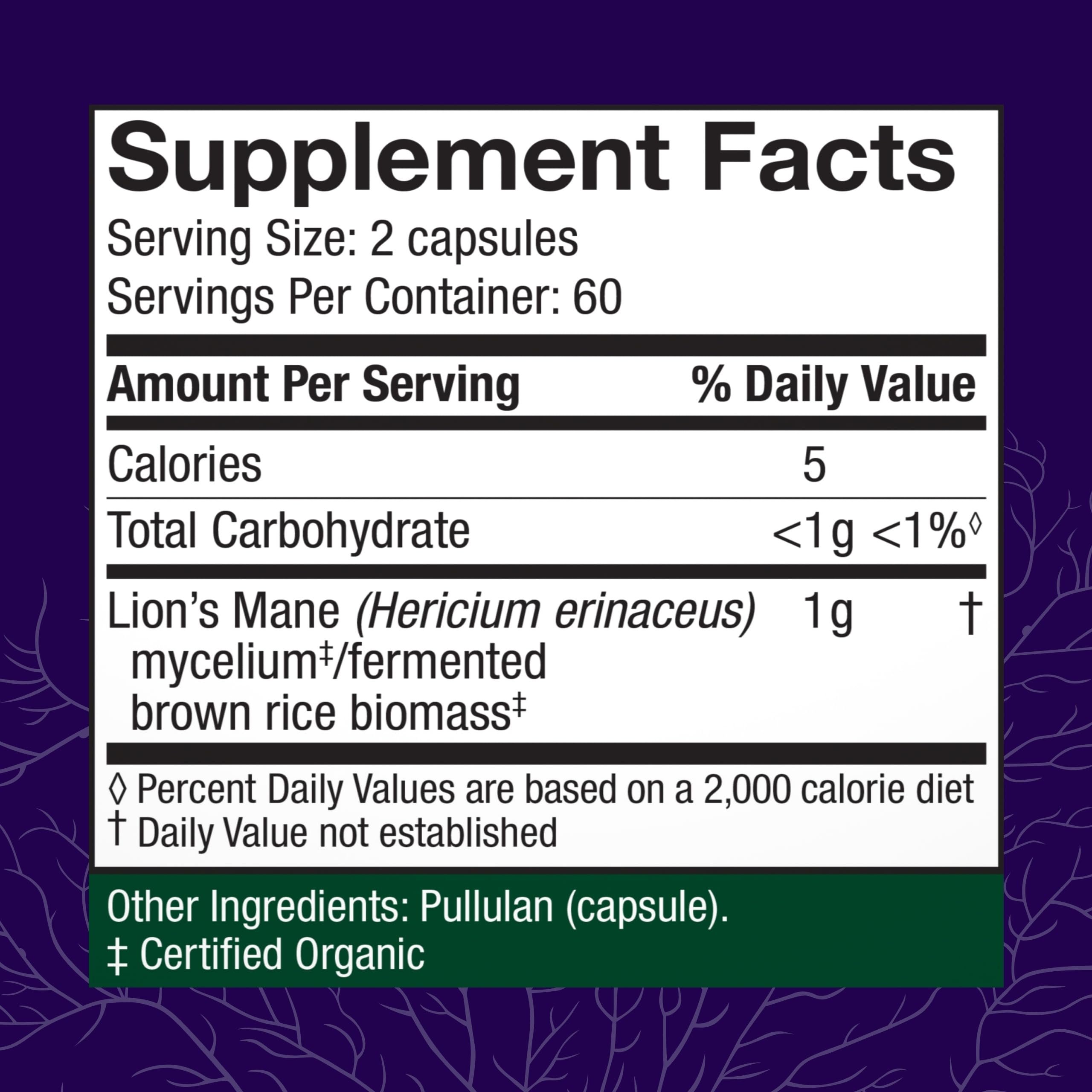 Host Defense Lion's Mane Mushroom Supplement for Brain Health


