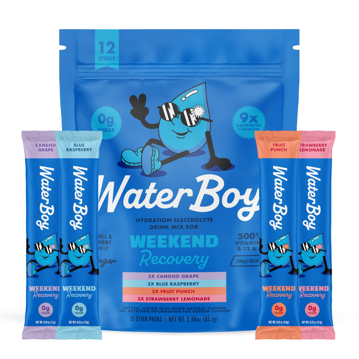 Waterboy Weekend Recovery Electrolyte Powder Drink Mix