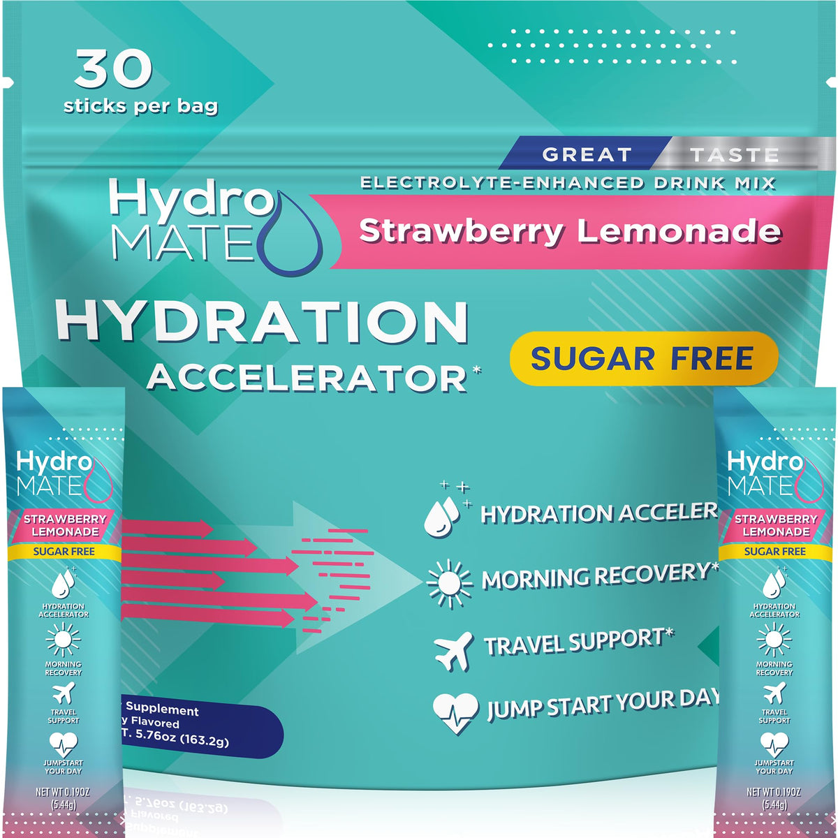 HydroMATE Electrolyte Powder Sugar-Free Hydration