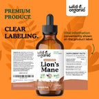 Lion's Mane Liquid Drops by Wild & Organic for Brain Support

