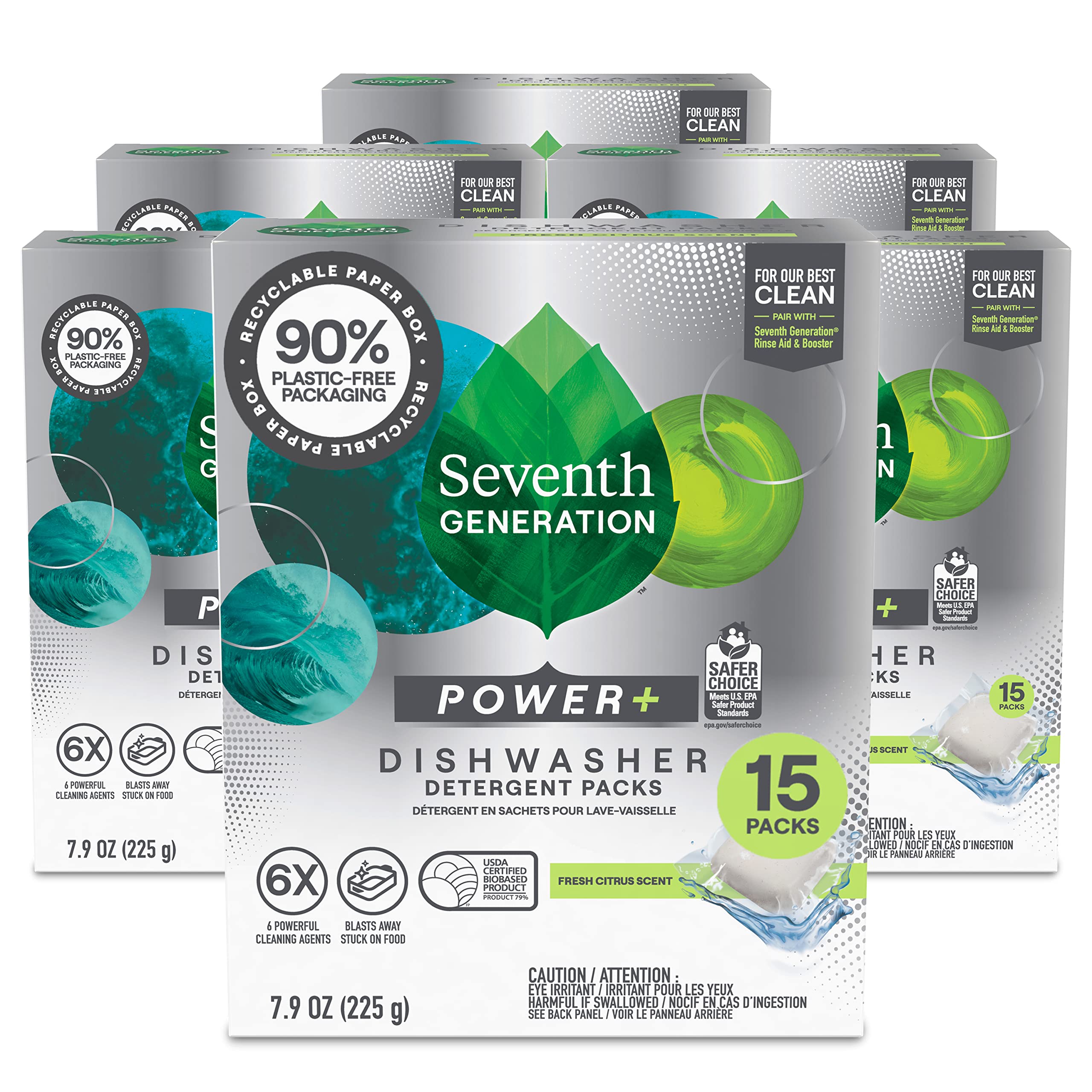 Seventh Generation Power+ Dishwasher Detergent Pods