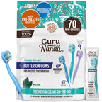 GuruNanda Mini Disposable Toothbrush with Toothpaste

