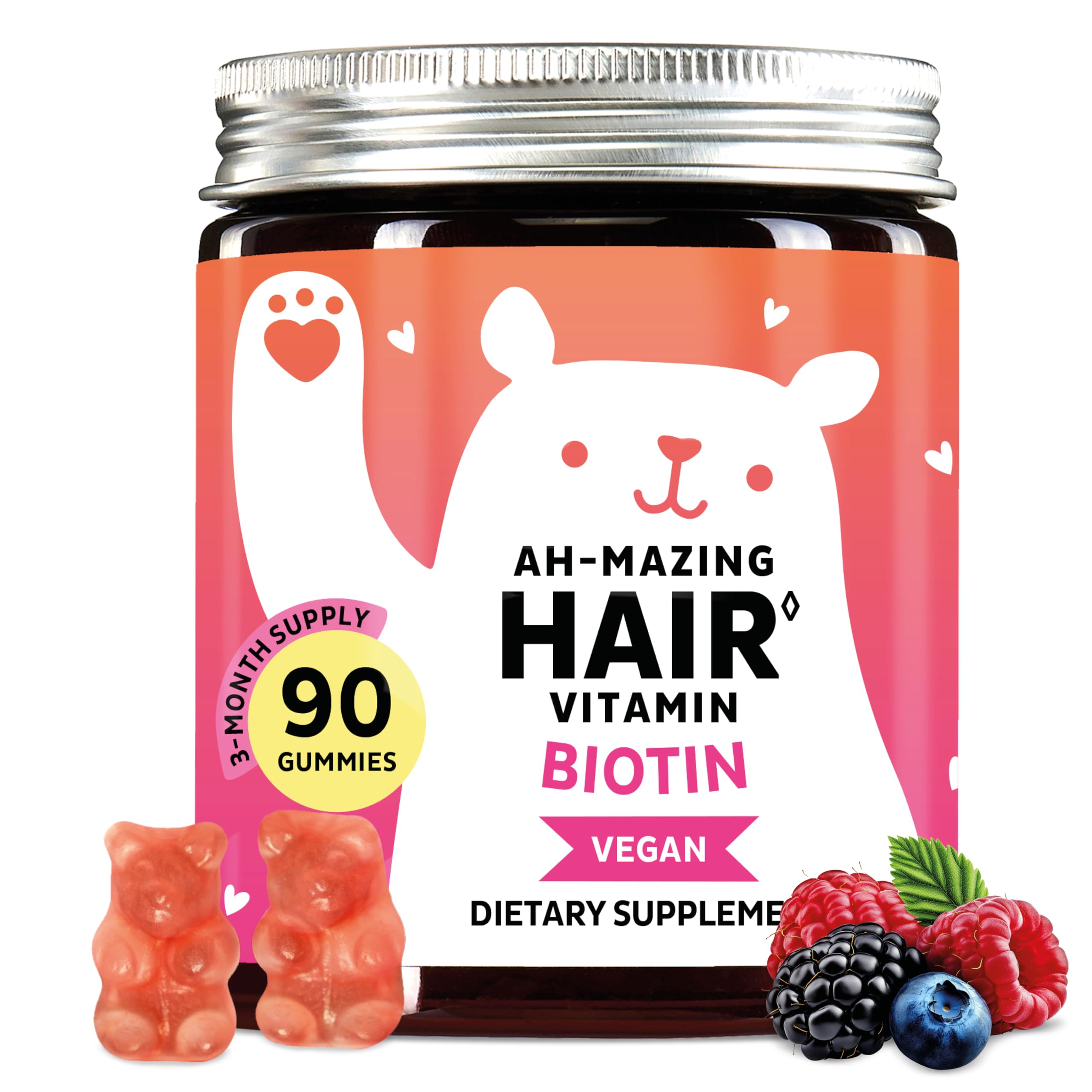 Biotin Gummies for Hair, Skin & Nails - 5,000 mcg Vegan Vitamins