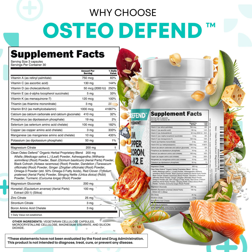 Osteo Defend Calcium Magnesium Zinc Supplement

