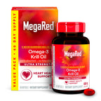 MegaRed Omega-3 Krill Oil Softgels with Astaxanthin No Fishy Aftertaste