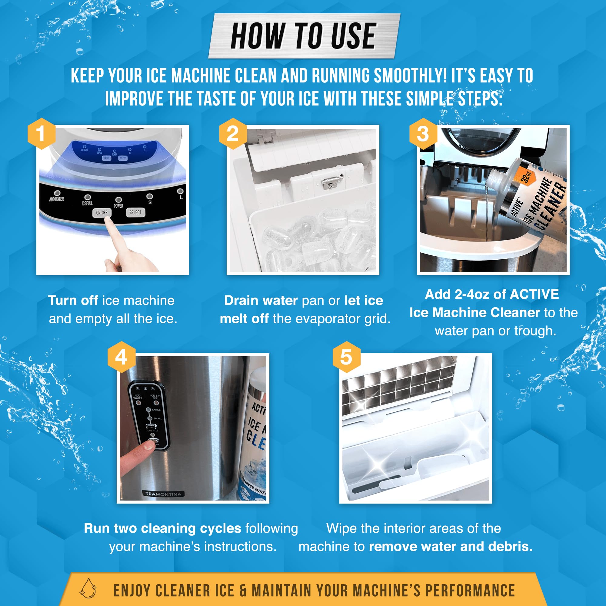 ACTIVE Ice Machine Cleaner & Descaler | Clean Ice Makers

