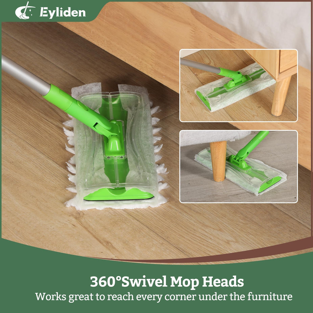 Eyliden Sweeper Mop Starter Kit with Disposable Cloths

