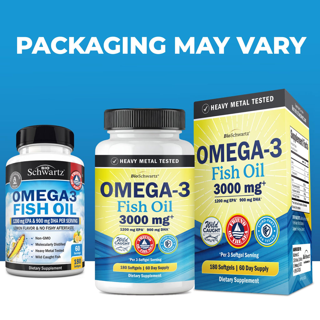 BioSchwartz Omega-3 Fish Oil Softgels - Burpless Lemon

