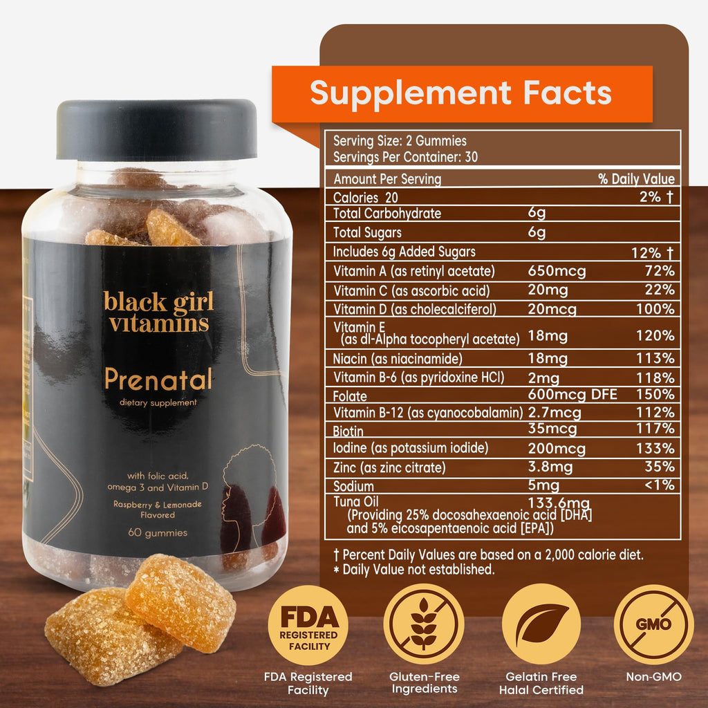 Prenatal Gummies Black Girl Vitamins

