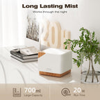 ASAKUKI 700ml Essential Oil Diffuser Humidifier 7-LED

