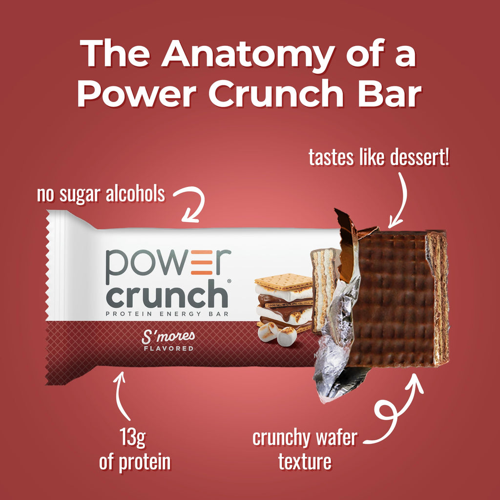 Power Crunch Protein Energy Wafer Bars S'Mores 1.4 oz

