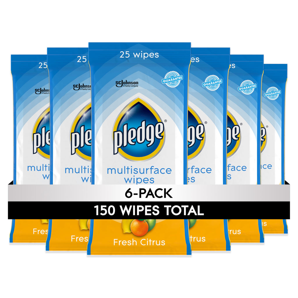 Pledge Multi-Surface Furniture Polish Wipes - Fresh Citrus

