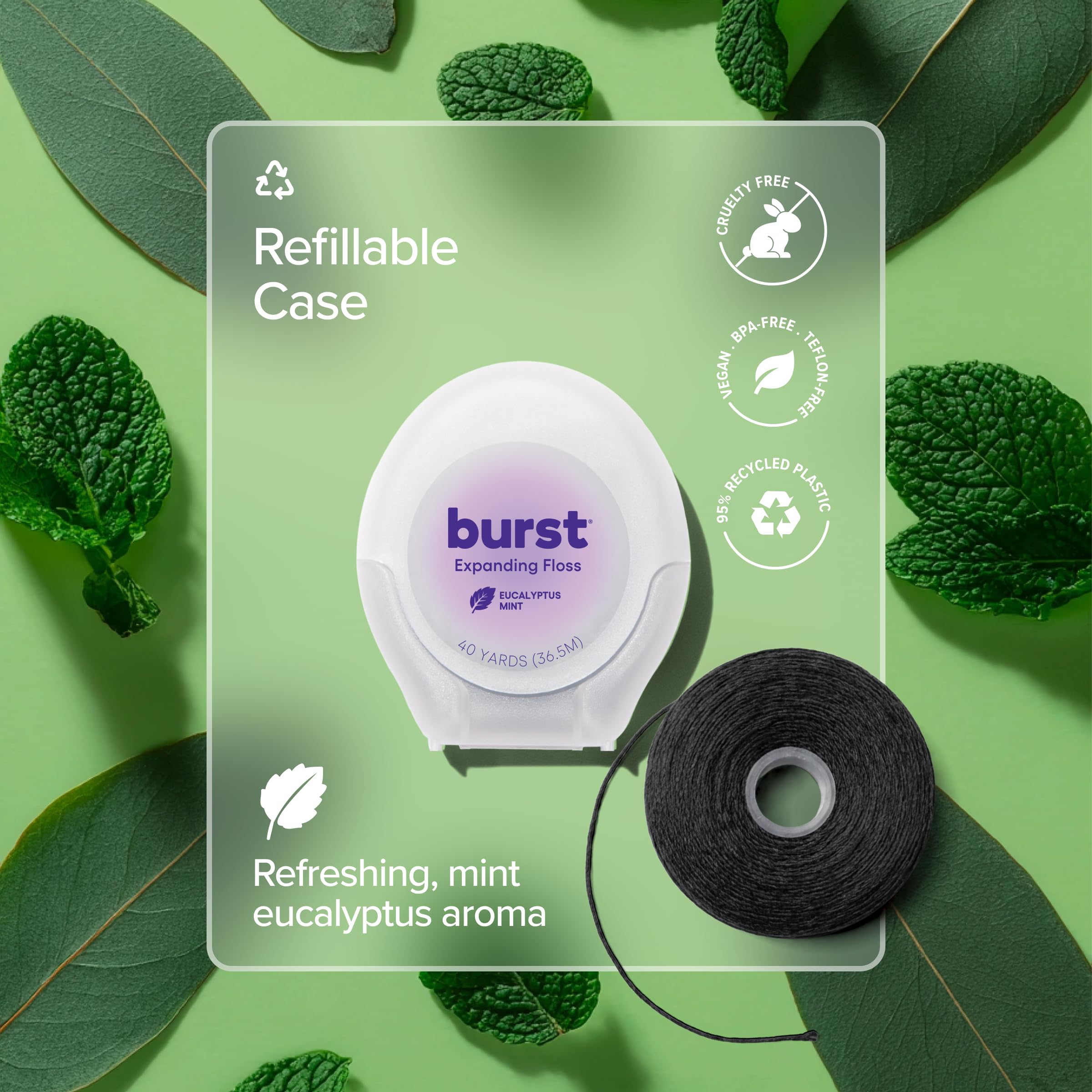 BURST Expanding Dental Floss - Mint Eucalyptus


