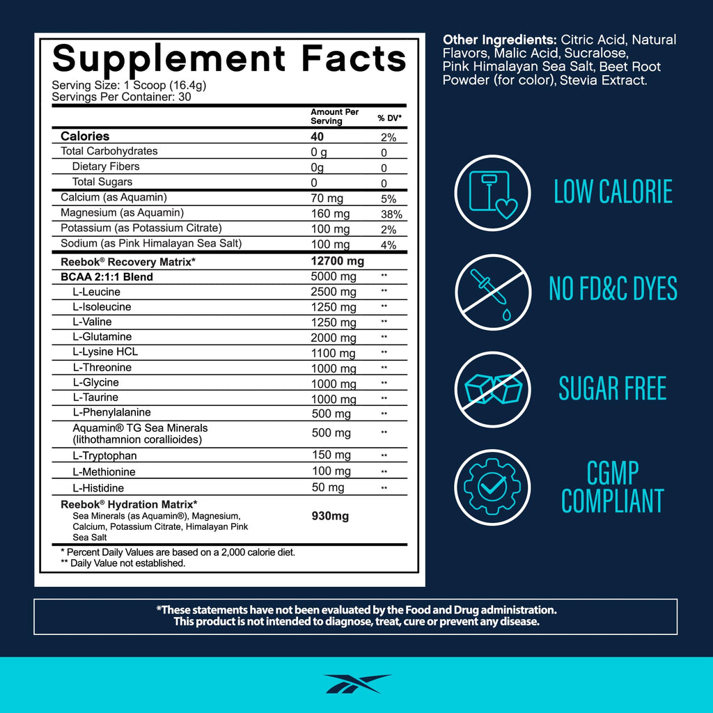 REECOVER Amino Acids + Electrolytes by Reebok | Recovery

