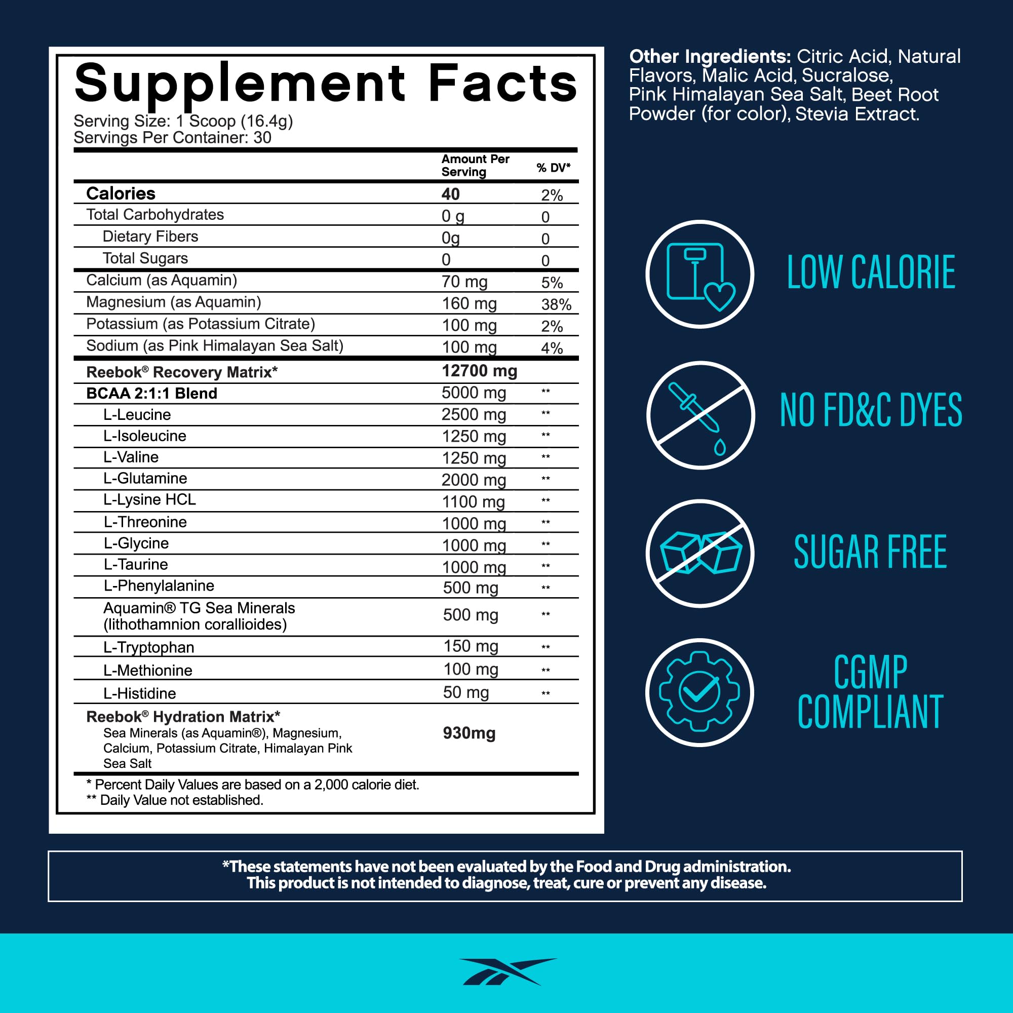 REECOVER Amino Acids + Electrolytes by Reebok | Recovery

