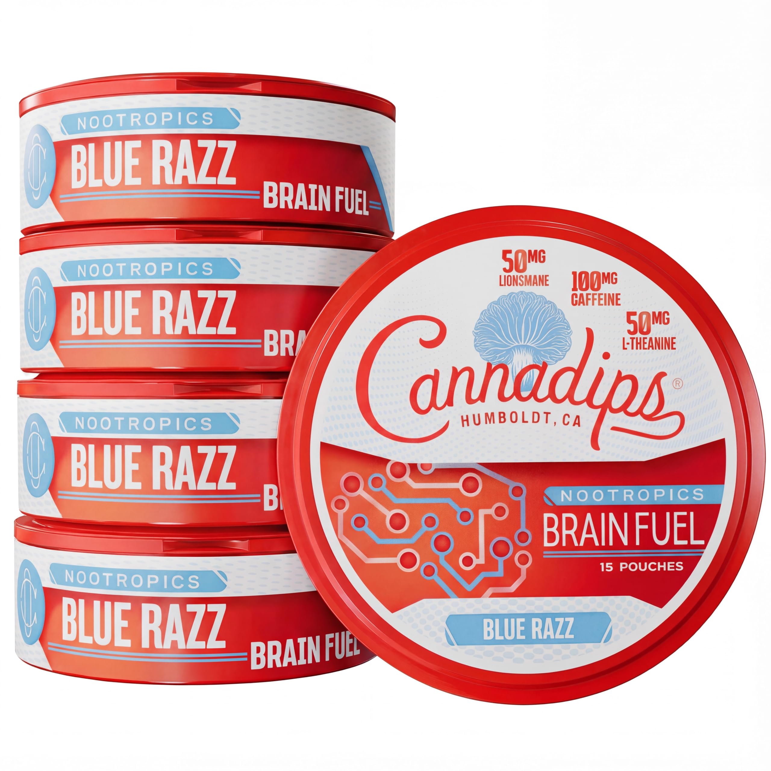 Cannadips Brain Fuel Nootropic Caffeine Pouches
