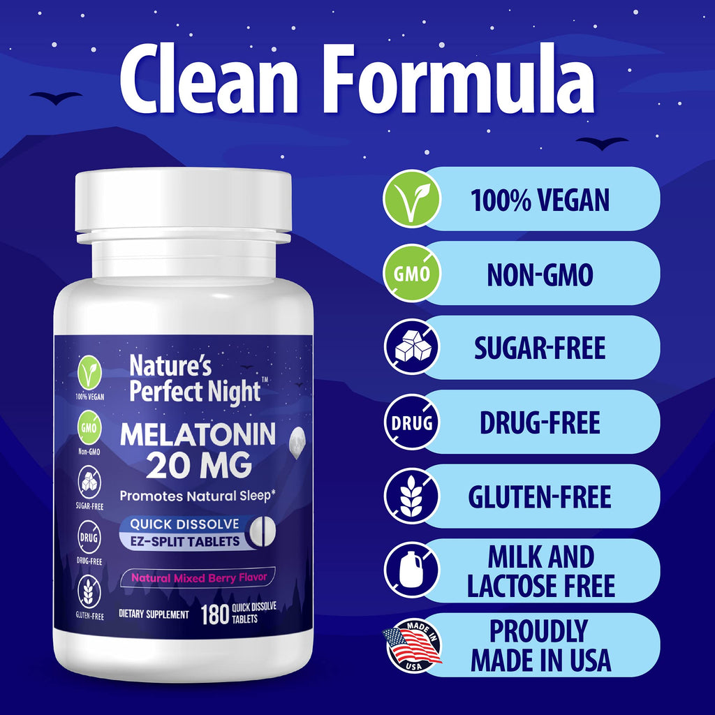 Nature's Perfect Night Melatonin Sleep Supplement


